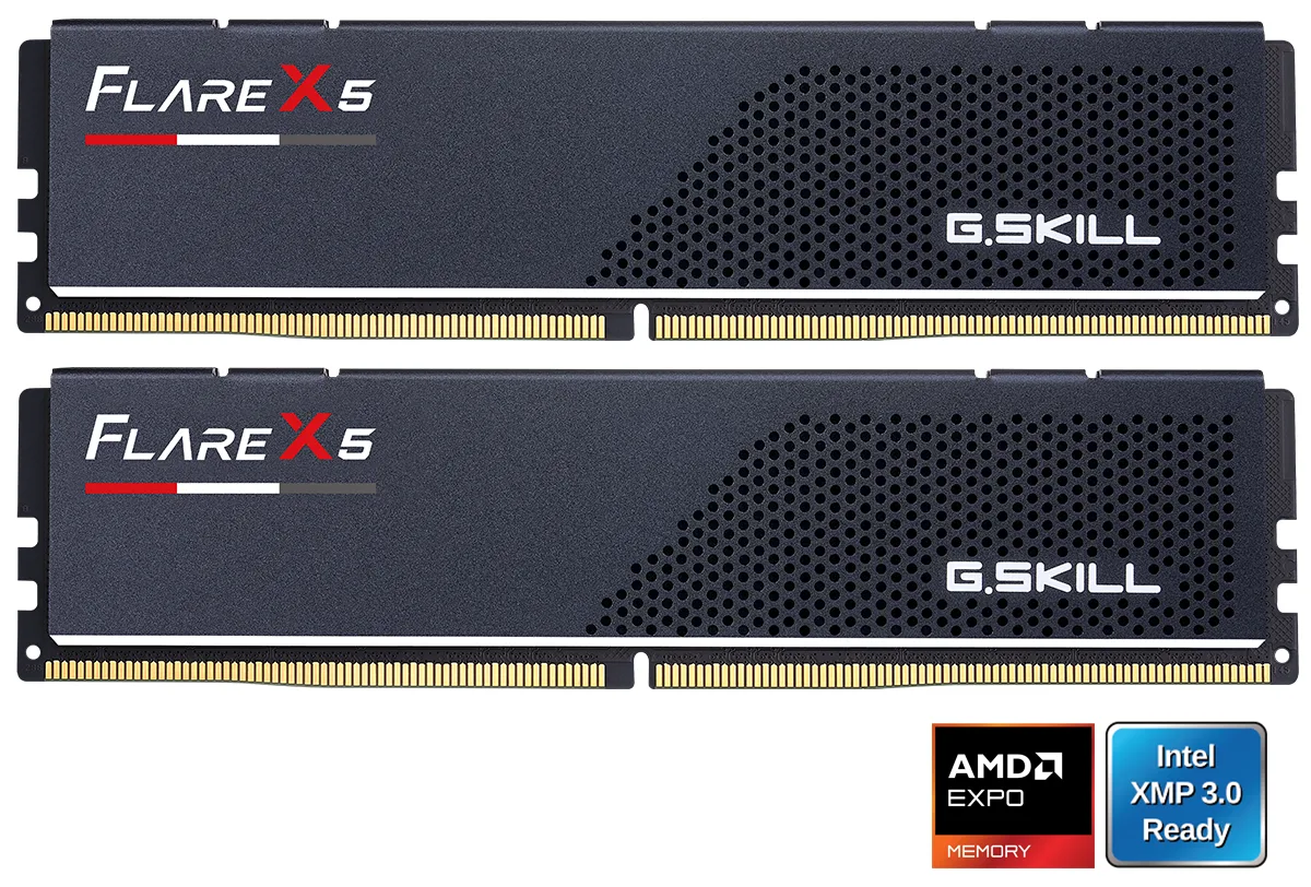 G.SKILL G.SKILL Flare X5 48GB (2 x 24GB) DDR5 5200 CL40 desktop RAM F5-5200J4040A24GX2-FX5 — product photo