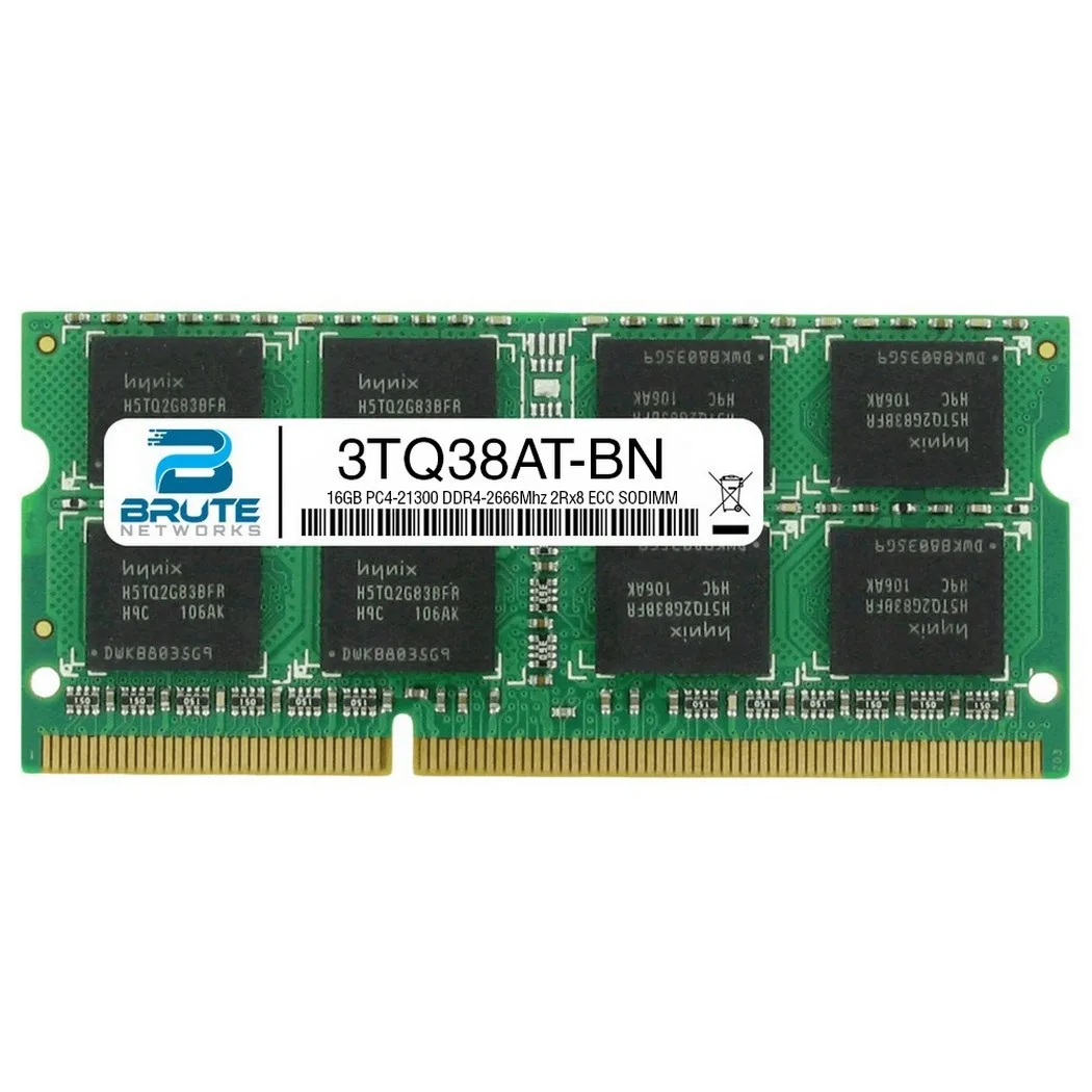 Green circuit board with black memory chips, gold edge connector, 260-pin SO-DIMM form factor