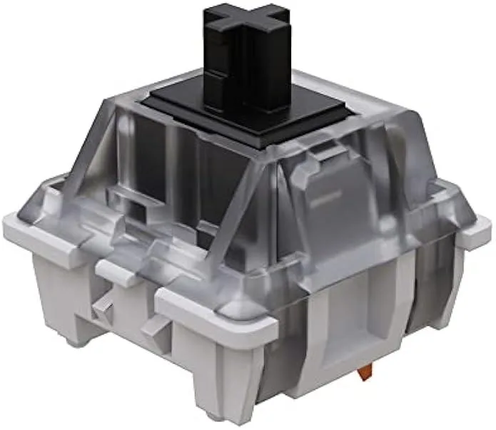 Clear-top linear mechanical switches in bulk tray