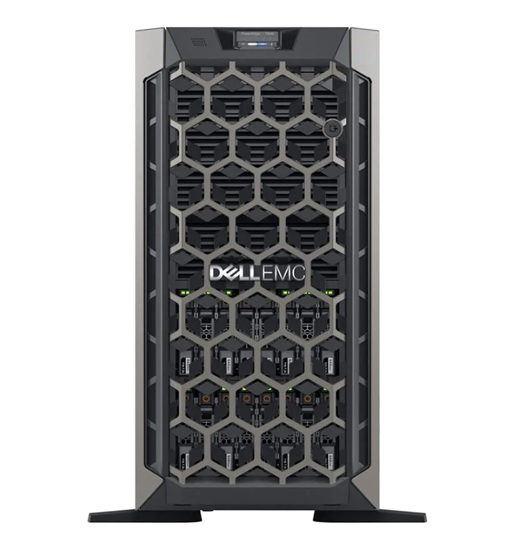Dell PowerEdge T640 tower server in black chassis with 16 drive bays