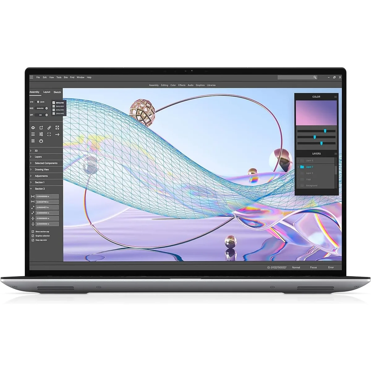 Silver-grey aluminium laptop, 14 inch non-touch screen, backlit keyboard