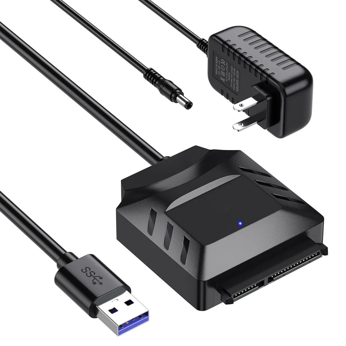 AUTYUE AUTYUE SATA to USB 3.0 Adapter 2.5/3.5" 30cm Black with Power Supply — 商品写真
