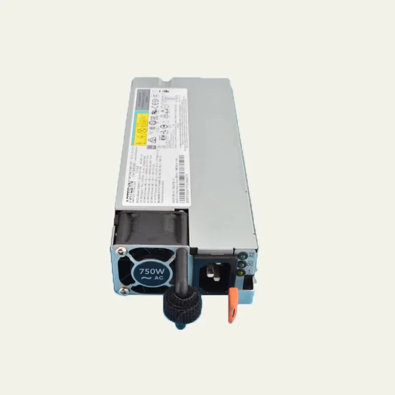 Rectangular ATX power supply unit with metal casing and rear fan grille