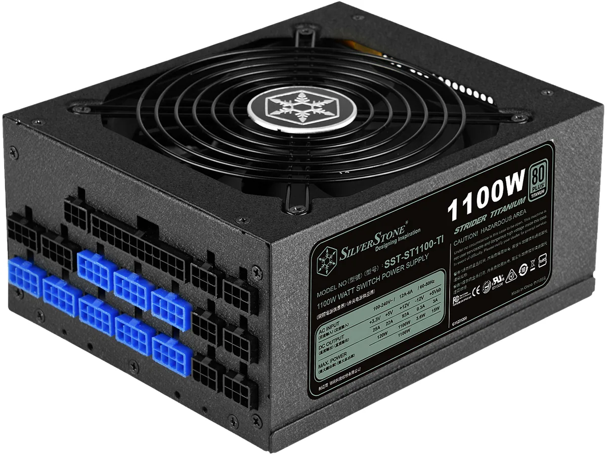 Silverstone Silverstone SST-ST1100-TI 1100 W Titanium power supply — photo du produit
