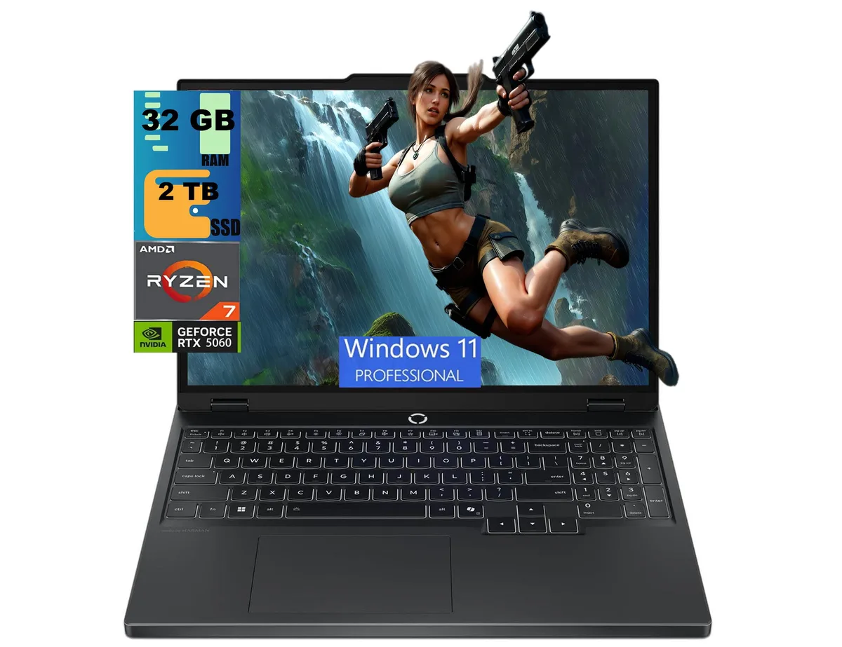 Black 15.1 inch gaming laptop with 24 zone RGB keyboard
