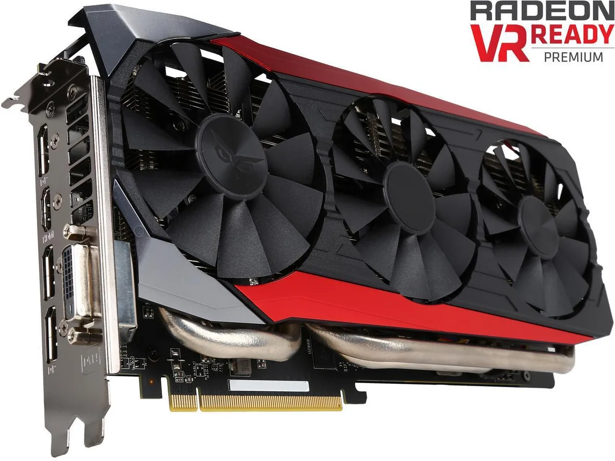 Triple-fan graphics card with matte black shroud and silver accents