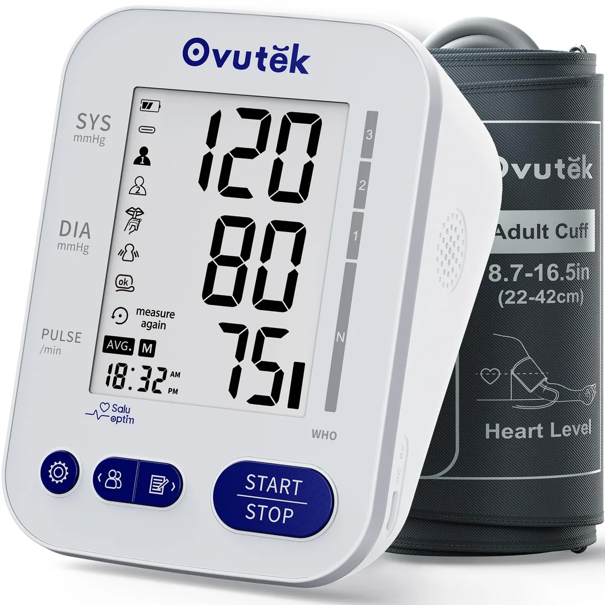  OVUTEK HBP430 blood pressure monitor 240 memories 2 users 15.7 inch cuff — снимка на продукта