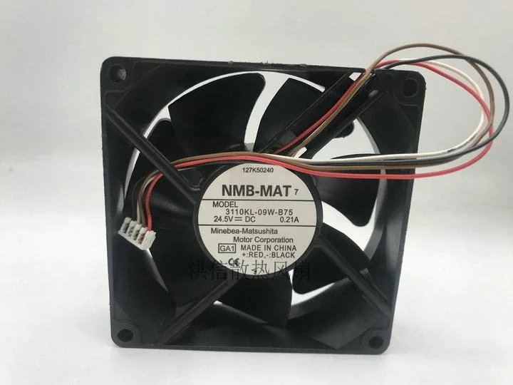 SXDOOL SXDOOL 3110KL-09W-B75 80×80×25 mm 24.5 V 0.21 A 4-pin case fan — product photo