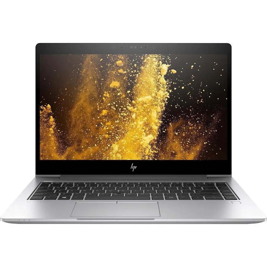 Silver HP EliteBook 840 G6 14 inch laptop closed, thin profile, matte finish