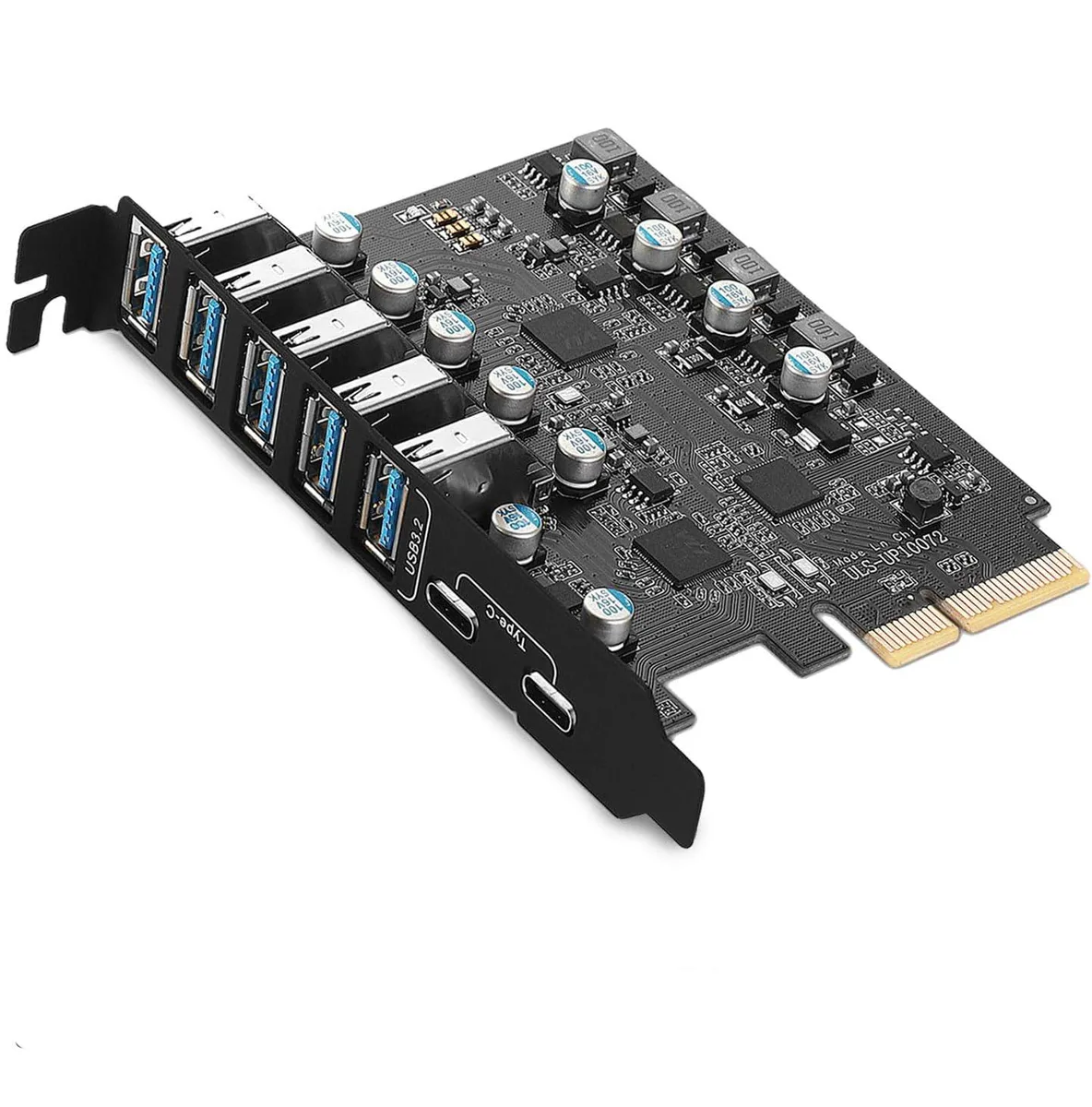 ESTONE ESTONE PCIE25A2C3.2 PCIe USB 3.2 Expansion Card 7 Ports (2C 5A) — preces foto