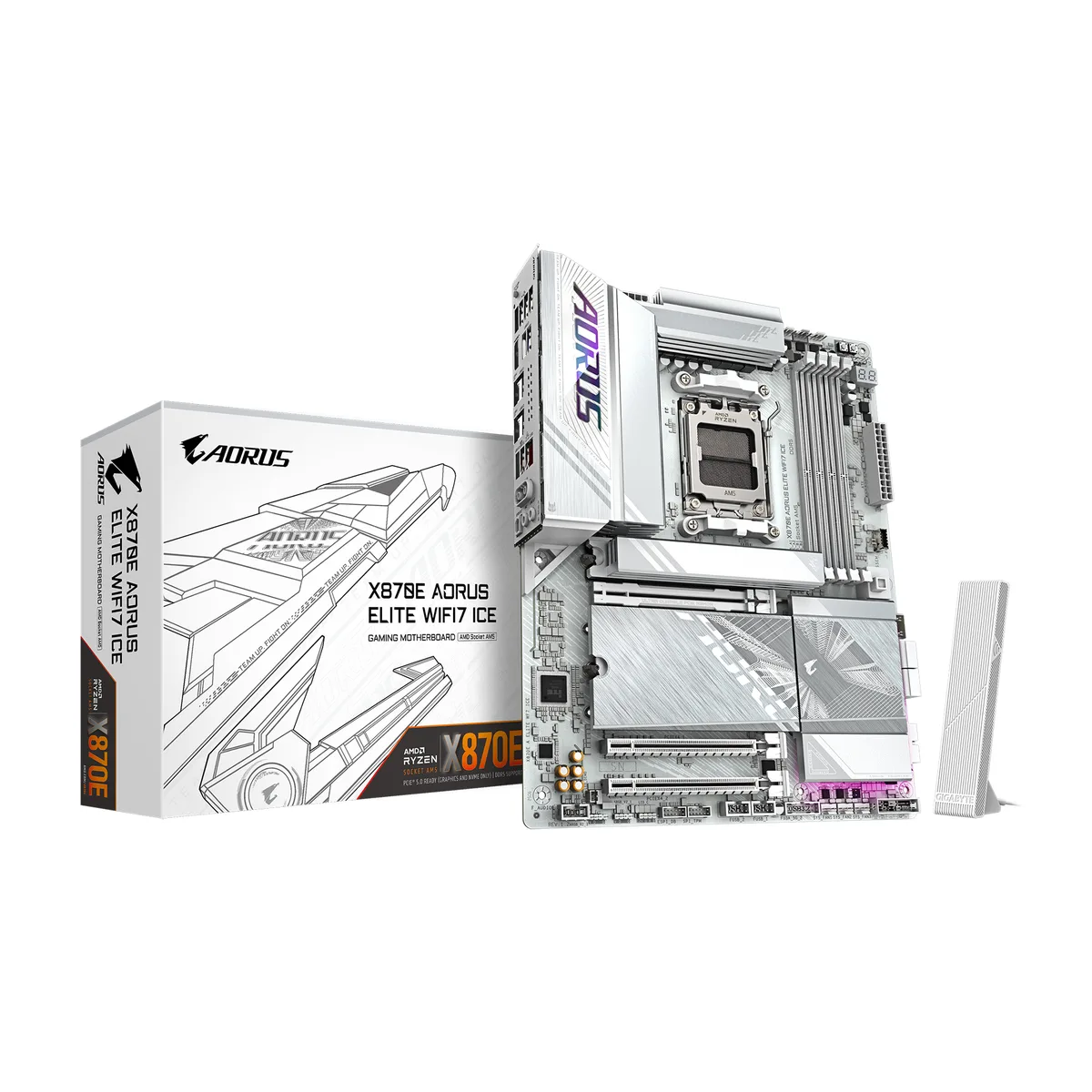 GIGABYTE GIGABYTE X870E AORUS ELITE WIFI7 ICE AMD motherboard — product photo