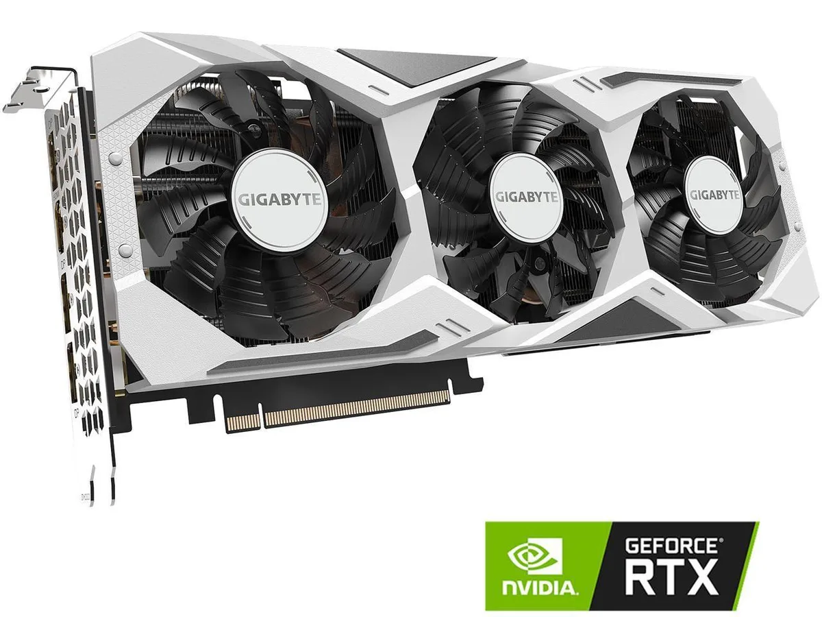 GIGABYTE GIGABYTE GeForce RTX 2070 SUPER GAMING OC 3X WHITE graphics card — photo du produit