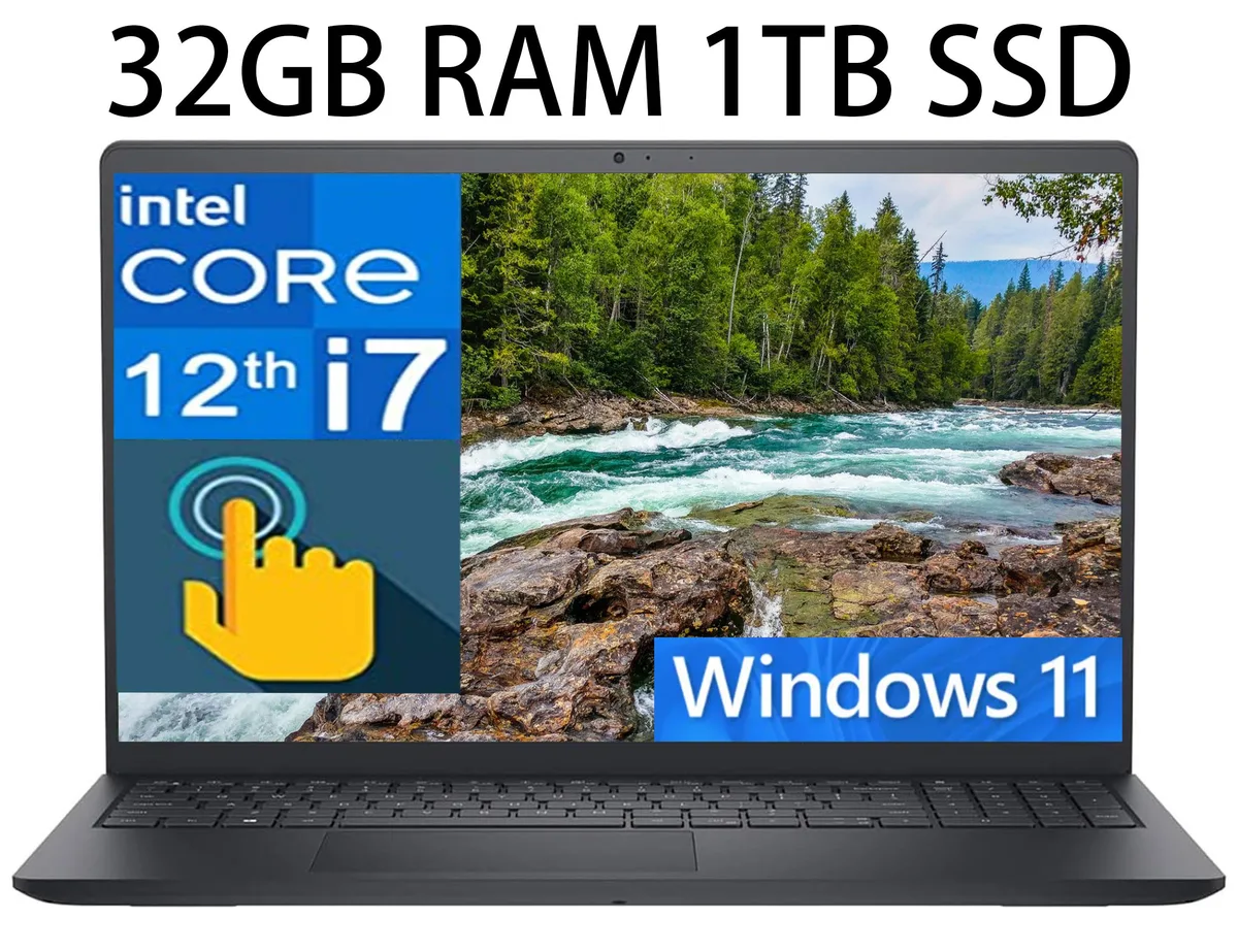 DELL DELL Inspiron 15 3520 15.6" FHD Touchscreen i7-1255U 32GB 1TB SSD Windows 11 Home — photo du produit