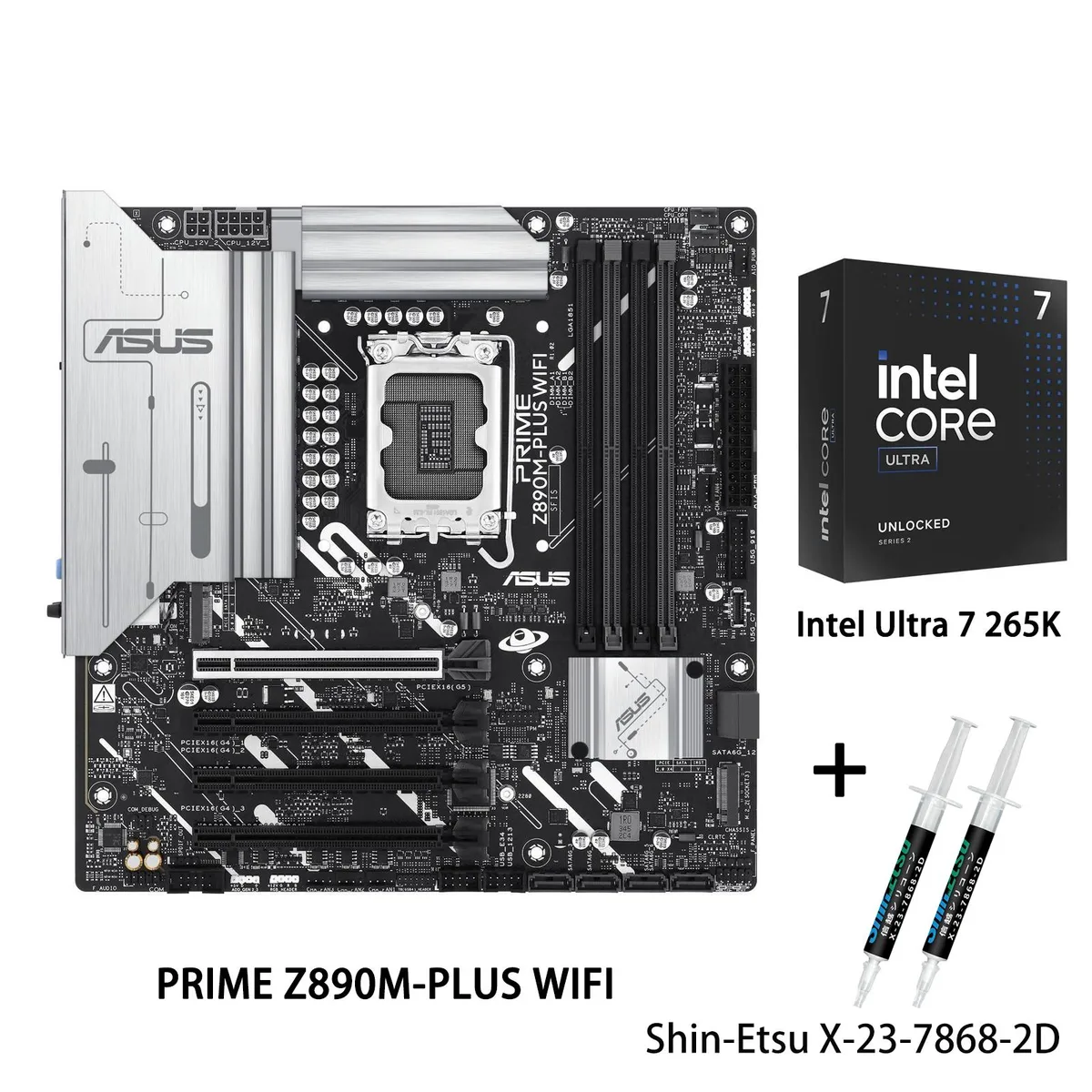 ASUS ASUS PRIME Z890M-PLUS WIFI Intel motherboard with Core Ultra 7 265K — product photo