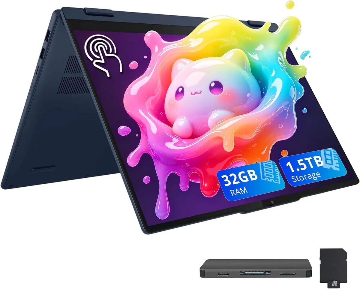Lenovo Lenovo IdeaPad 5 2-in-1 Laptop Intel Core Ultra 7 255U 32GB DDR5 1.5TB Blue — foto produk