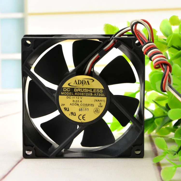 Fans Fans AD0812XB-A73GPBearing 12V 0.55A 4000RPM 8025 case fan — product photo