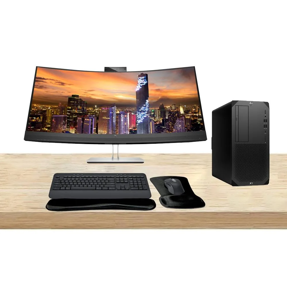 HP HP Z2 G9 Tower i7-14700 16GB 512GB W11 Pro UHD 770 + E34m 34" WQHD 75Hz + MK650 — صورة المنتج