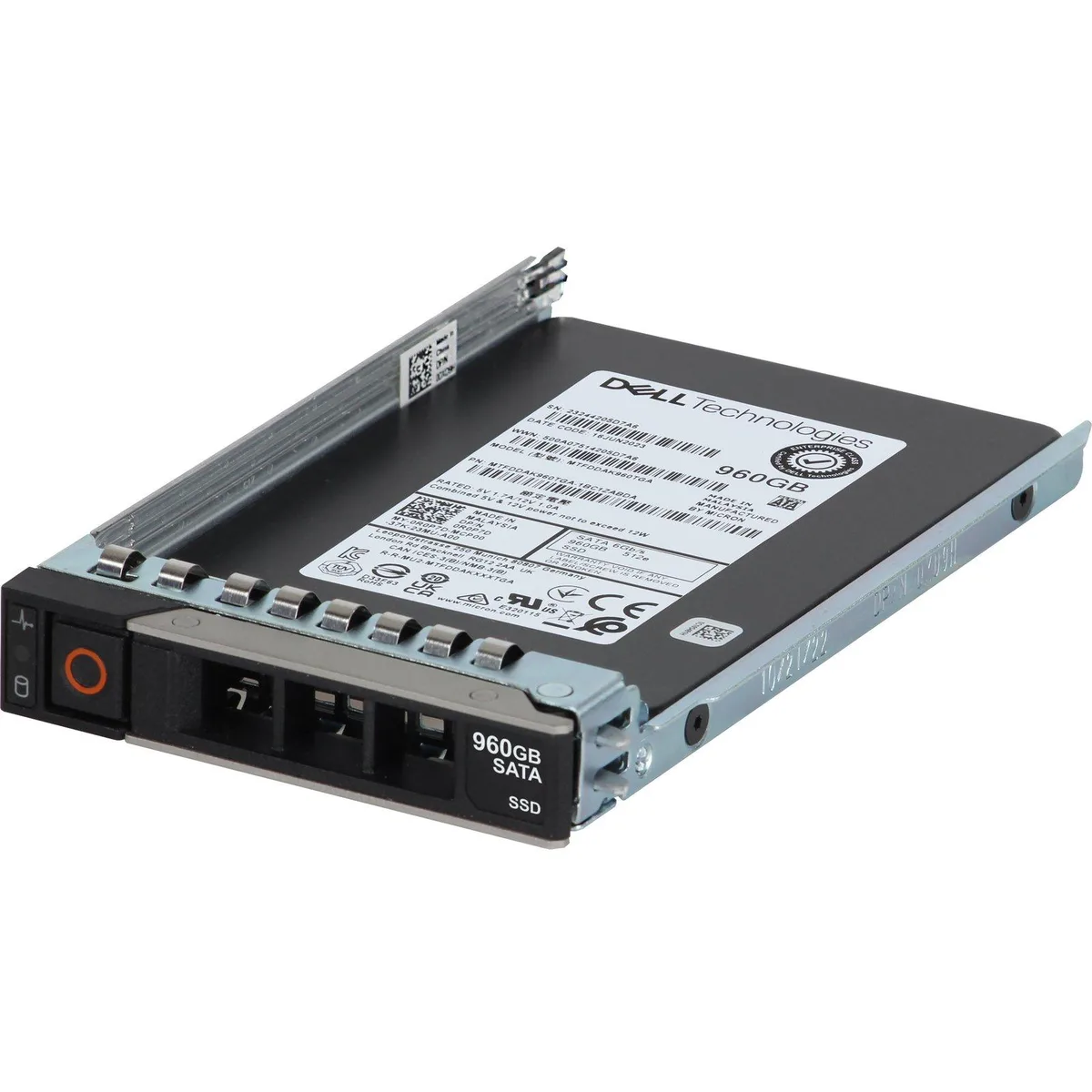 2.5 inch SATA SSD with silver metal casing