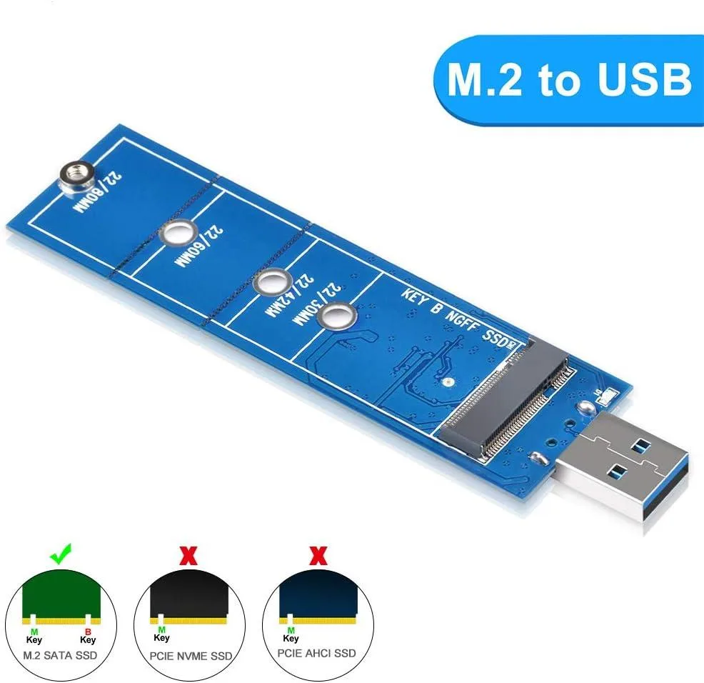 BONAEVER BONAEVER M.2 SATA to USB 3.0 Card Reader 2230-2280 — termékfotó