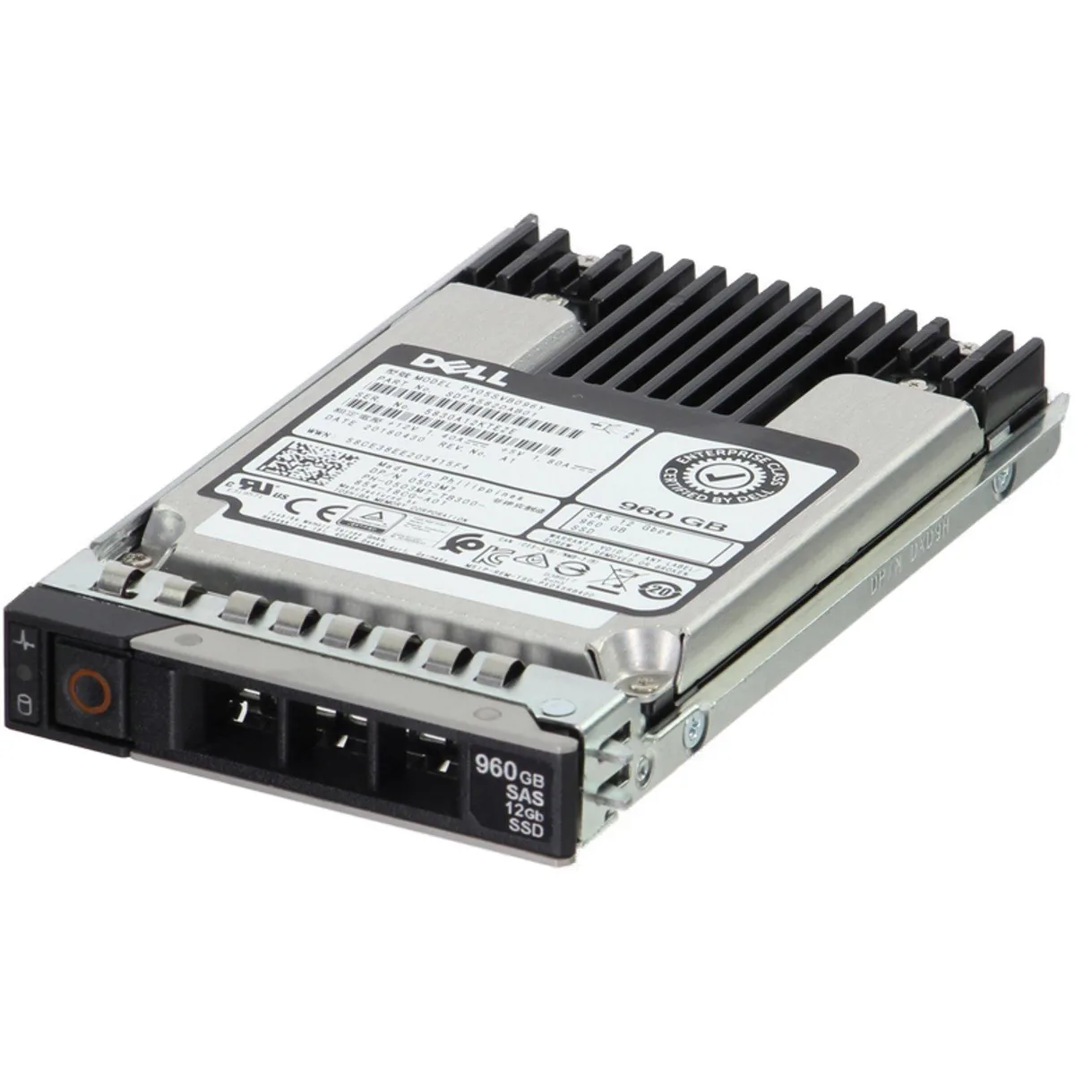 Silver 2.5 inch SAS SSD with Dell label