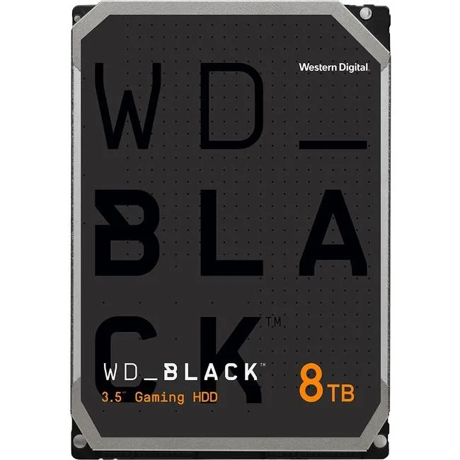 Silver 3.5 inch internal hard drive with black label