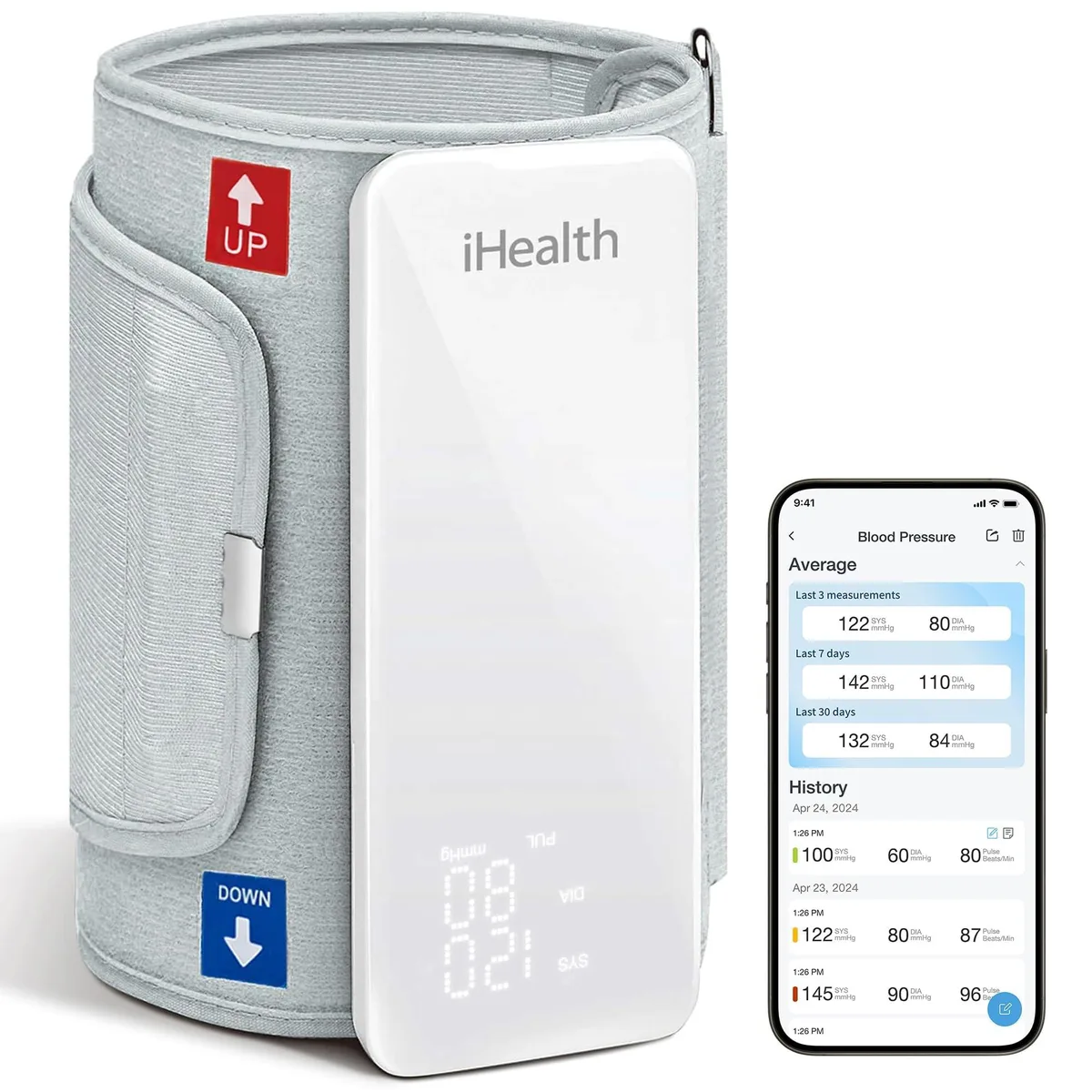 iHealth BP5S blood pressure monitor 22-42 cm cuff 950mAh Bluetooth 4.0 — product photo