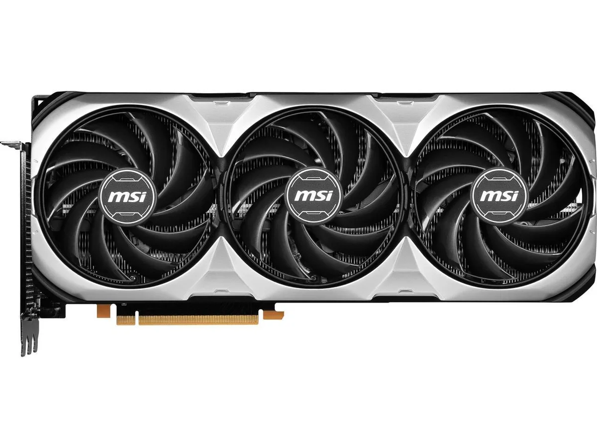 MSI GeForce RTX 4080 Ventus 3X OC graphics card with three fans and dual-slot design