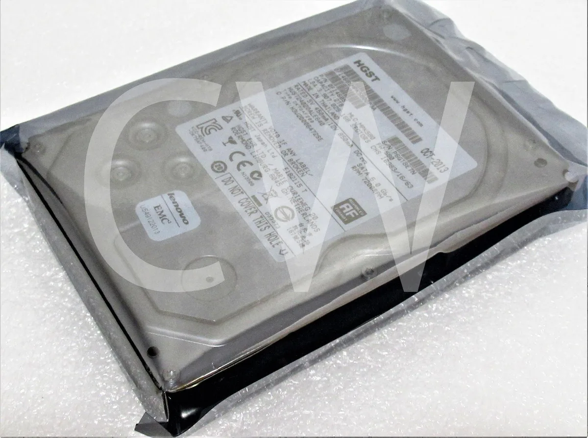 Silver 3.5 inch SATA hard drive with circuit board visible