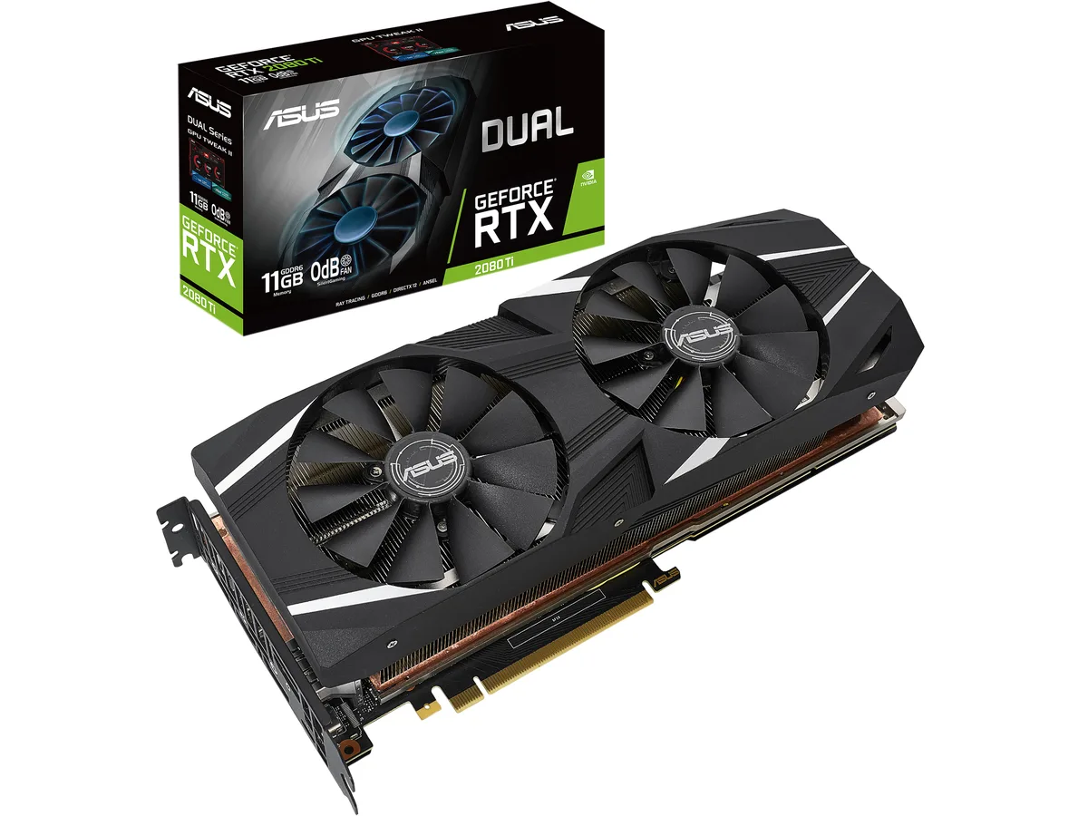 ASUS ASUS DUAL-RTX2080TI-11G GeForce RTX 2080 Ti 11GB graphics card — photo du produit