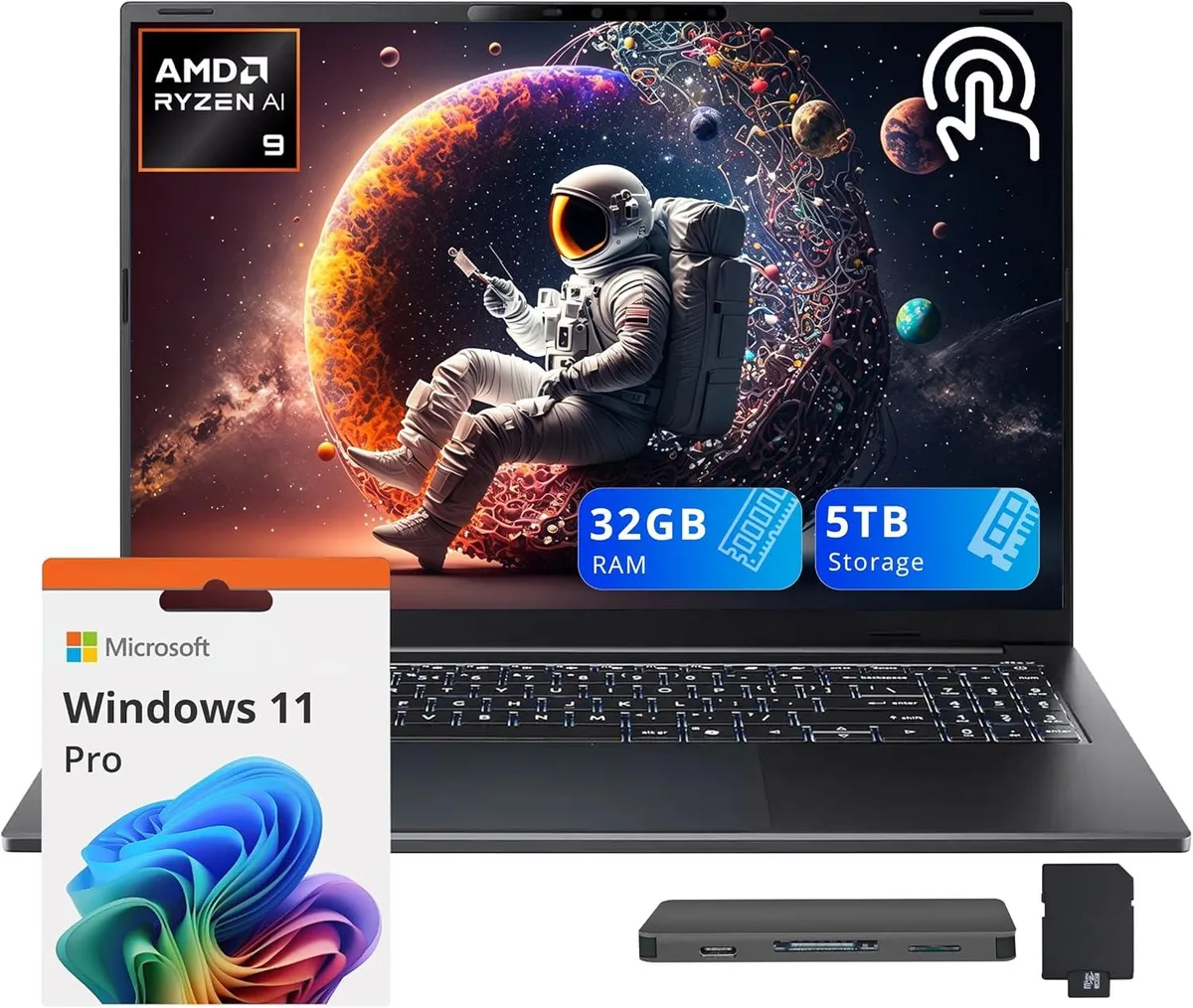 Acer America Acer America Swift Go 16 AI Business Laptop AMD Ryzen AI 9 465 32GB DDR5 4TB SSD 1TB Dock 16 WUXGA Touch Black — صورة المنتج