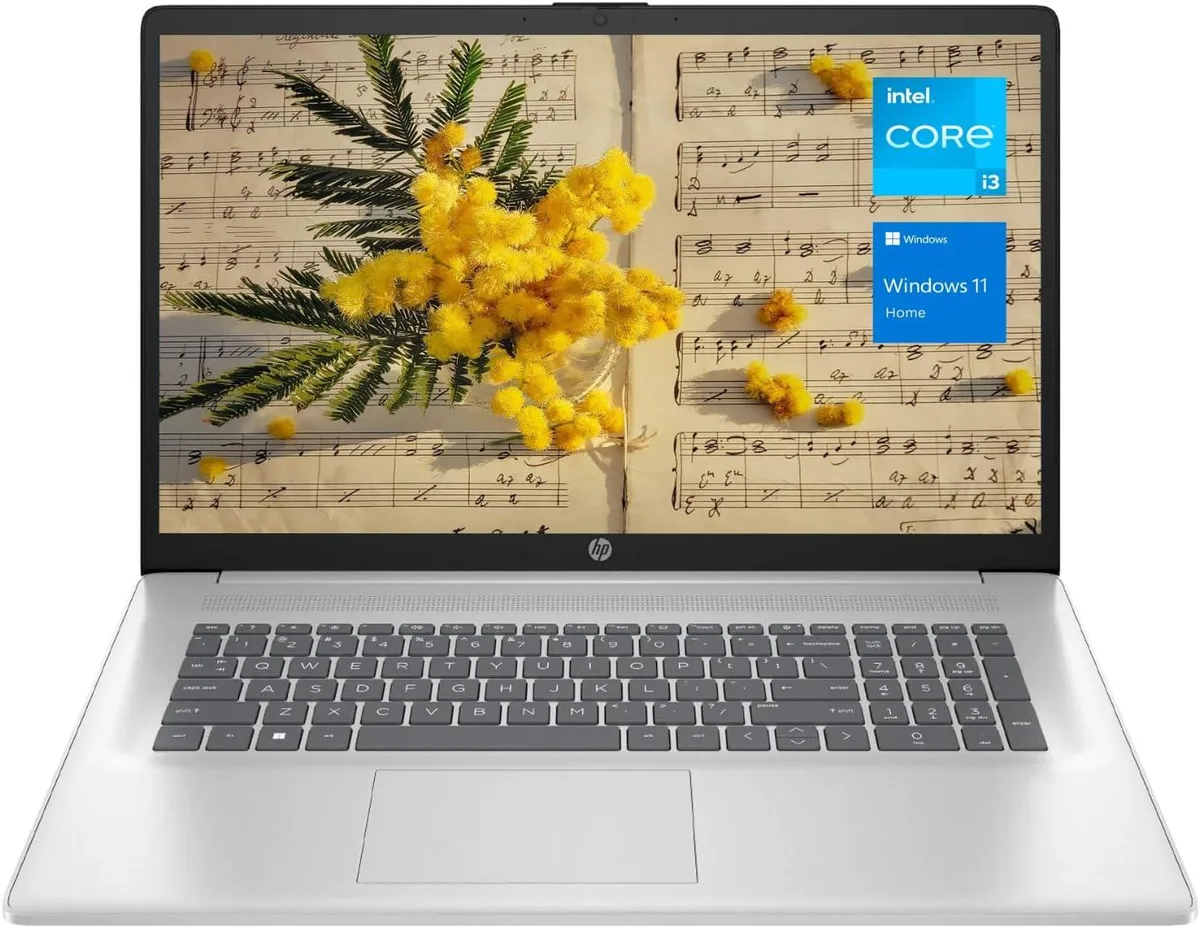 HP HP 17 laptop Intel Core i3-1215U 16GB 512GB 17.3" FHD Silver Long Battery Life Numpad — product photo