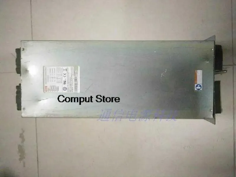 Rectangular ATX power supply unit with metal casing and cooling vents