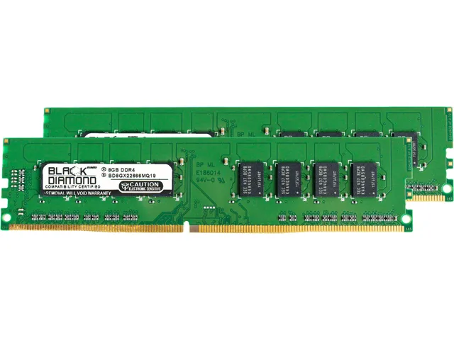 Black Diamond Memory Black Diamond Memory BD8GX22666MQ22 16GB (2 x 8GB) DDR4 2666 desktop RAM — product photo