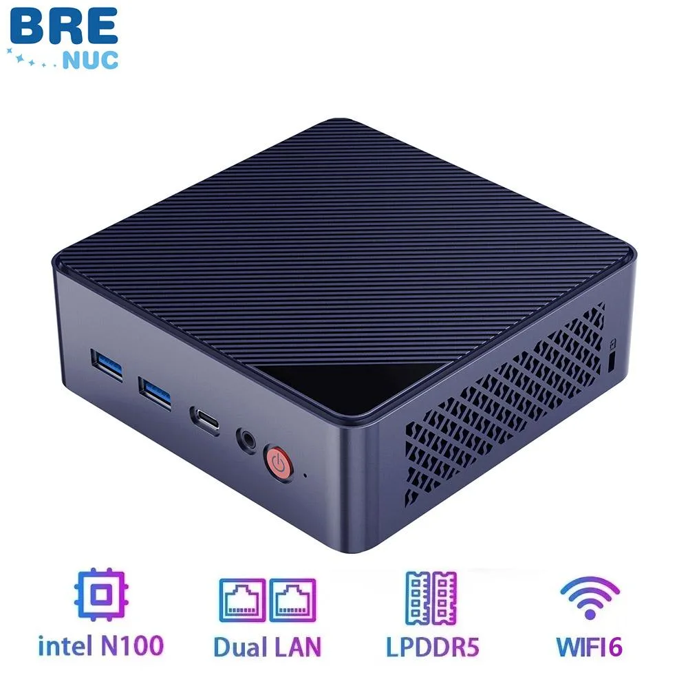 BRENUC BRENUC N6M barebone mini PC Intel N100 12GB LPDDR5 256GB NVME Win11 Pro — product photo