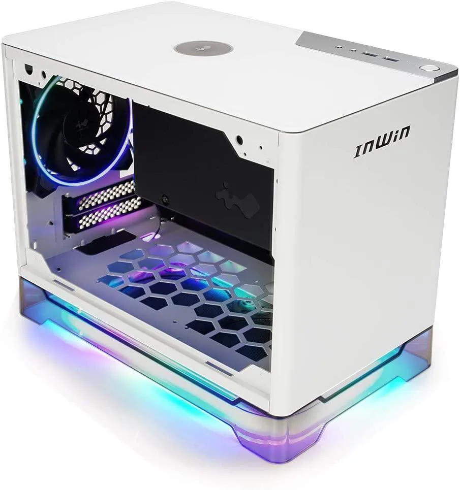 BFKK BFKK A1 Lite White Mini-ITX Tower with 2 Sirius Loop ASL120 fans PC case — product photo