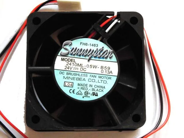 Zyvpee Zyvpee 2410ML-05W-B59 L04 24V 0.13A 3-Pin 60×25 mm case fan — foto produk