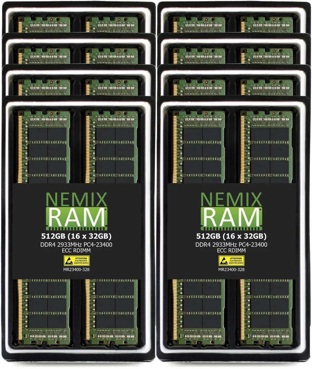 NEMIX RAM NEMIX RAM 512GB (16x32GB) DDR4 2933MHz CL21 ECC RDIMM memory upgrade for Dell Precision 7920 — foto del prodotto