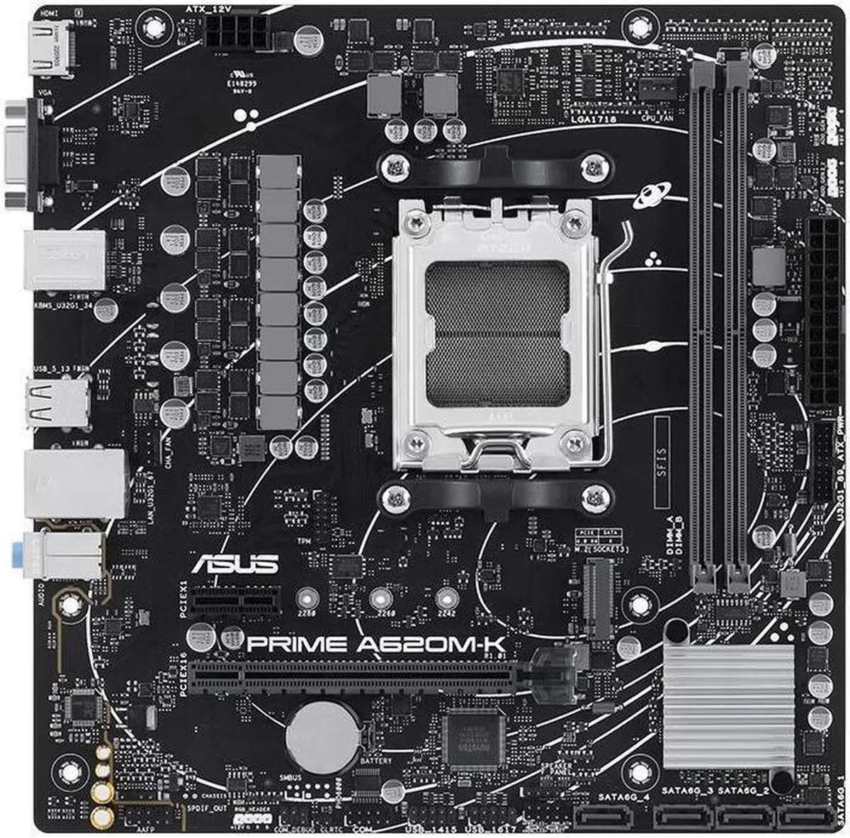 ASUS ASUS PRIME A620M-K AMD motherboard DDR5 64GB Micro ATX — product photo