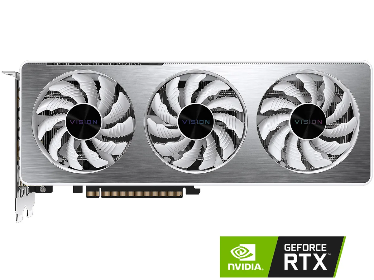 GIGABYTE GIGABYTE GV-N3060VISIONOC12GD GeForce RTX 3060 VISION OC 12GB graphics card — product photo