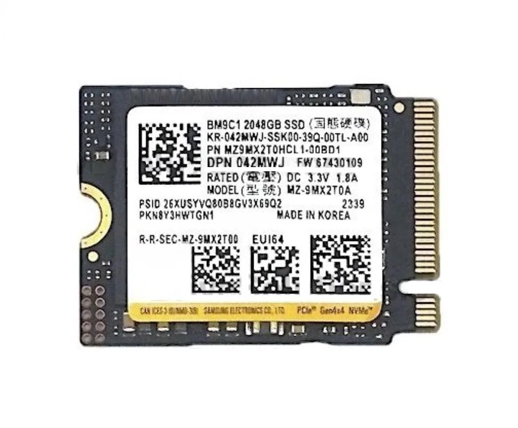 SAMSUNG SAMSUNG BM9C1 2TB M.2 2230 PCIe 4.0 x4 NVMe internal SSD — toote foto