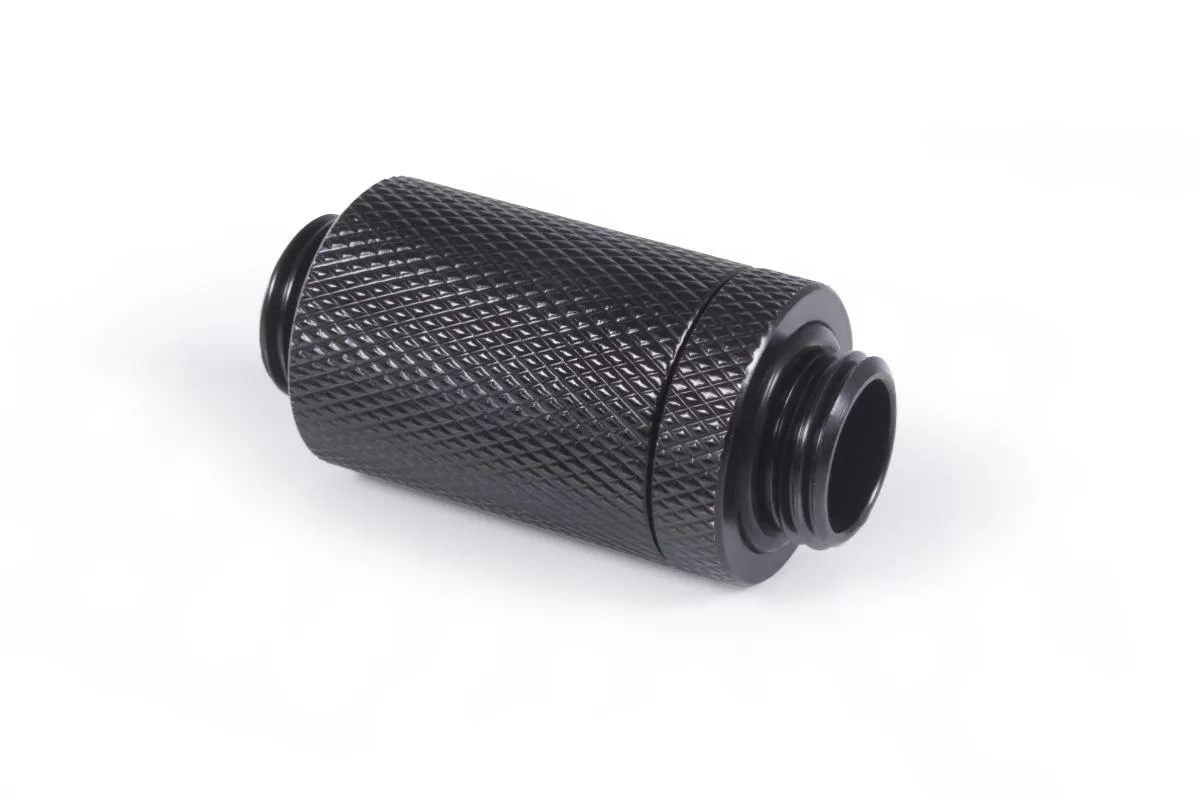 Alphacool ES D-Plug 31.5mm G1/4 male-to-male resizable fitting deep black finish