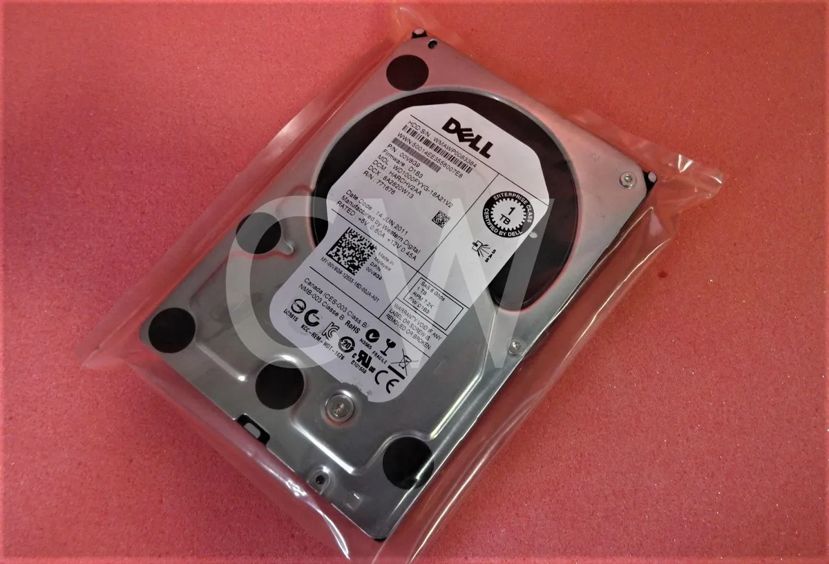 Bare 3.5 inch SAS hard drive silver metal casing