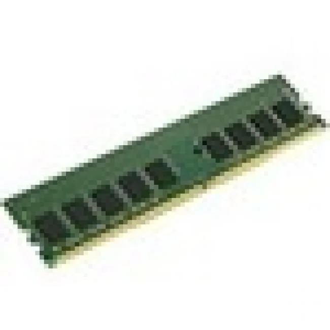 Green circuit board with black memory chips, no heat spreader, 288 gold pins, single 16GB DDR4 DIMM