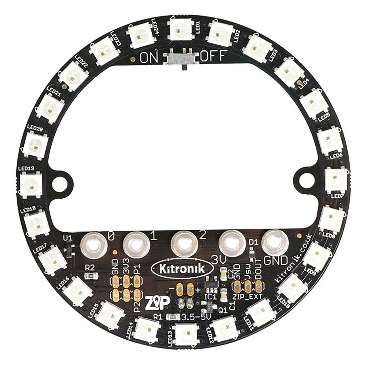 Kitronik Ltd Kitronik ZIP Halo for BBC micro:bit 24 ZIP LEDs — foto del producto