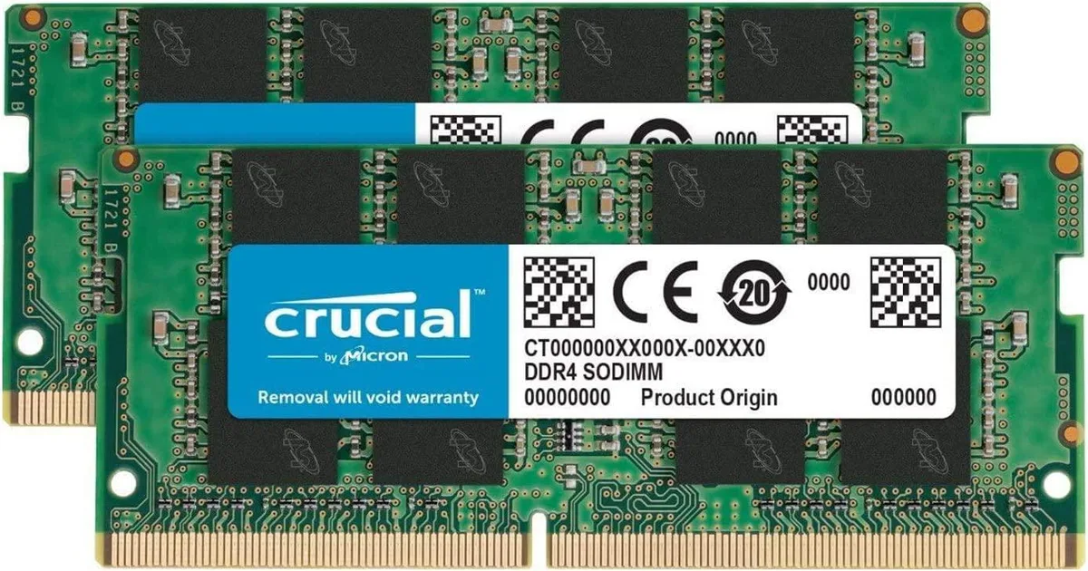 Micron Micron 32GB (2x16GB) DDR4 2666MHz CL19 SODIMM desktop RAM — photo du produit