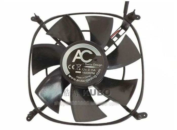 Black 120mm square cooling fan, two-wire power connector, no LED