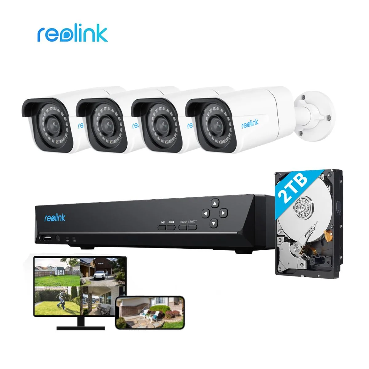 Reolink Reolink RLK8-800B4-A 4K 8CH NVR Kit 2TB 4 cameras — product photo