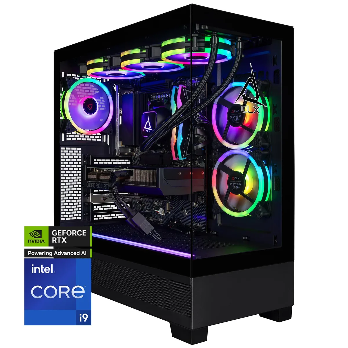 CLX Gaming CLX Gaming TGMSETRTU5101BM gaming PC i9-14900KF 64GB DDR5 RTX 5080 2TB NVMe 4TB HDD — productfoto