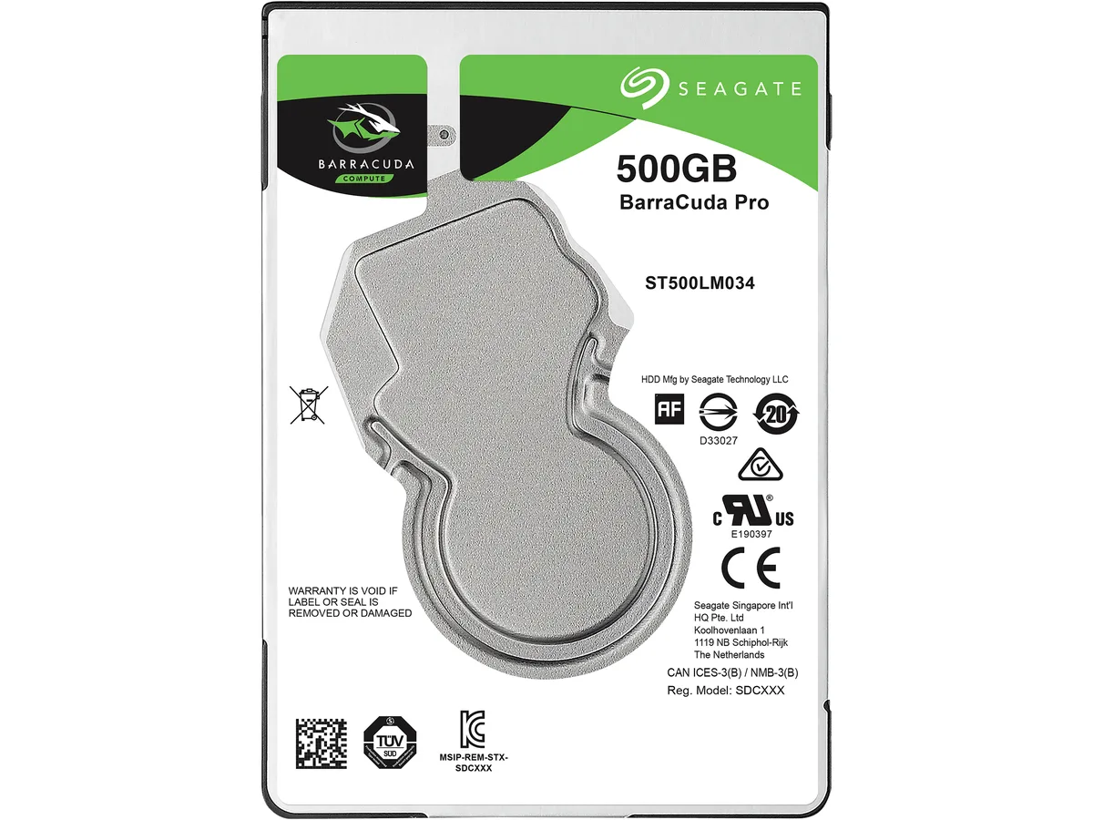 Seagate Seagate BarraCuda Pro ST500LM034 500GB 7200 RPM 128MB Cache SATA 6.0Gb/s 2.5" 7mm laptop hard drive — 제품 사진
