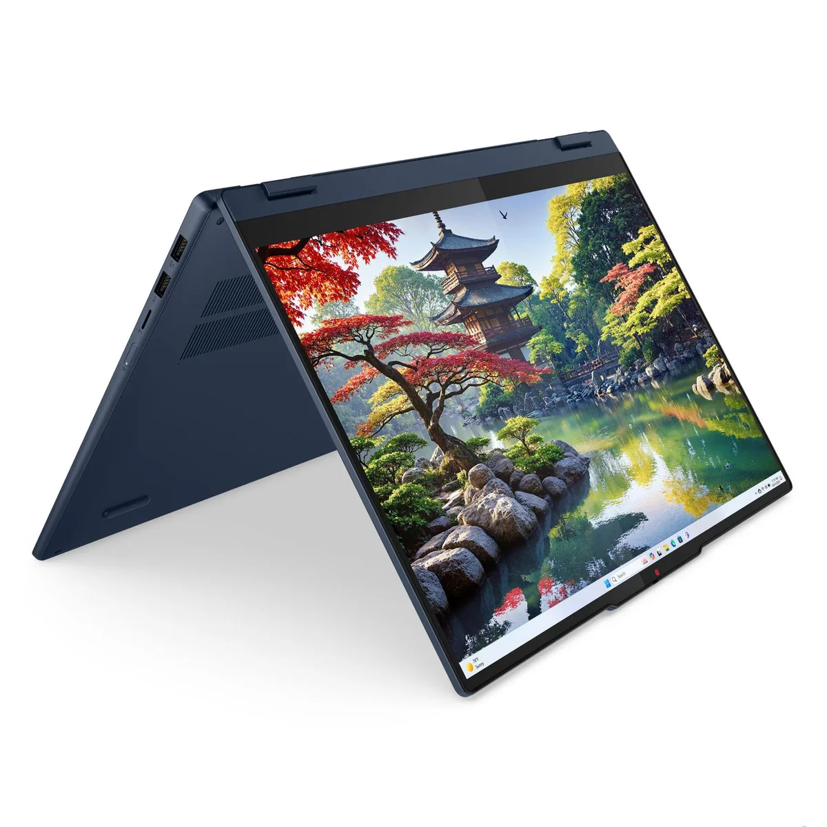 Lenovo IdeaPad 5i 2-in-1 16 inch laptop in Luna Grey or Cosmic Blue with 360 degree hinge
